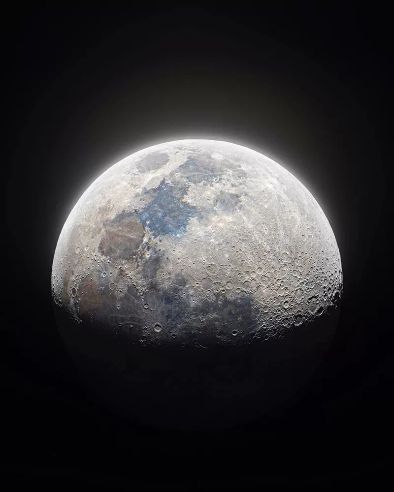 این عکس خیره‌کننده از ماه با ترکیب ۲۸۰ هزار تصویر ساخته شده است