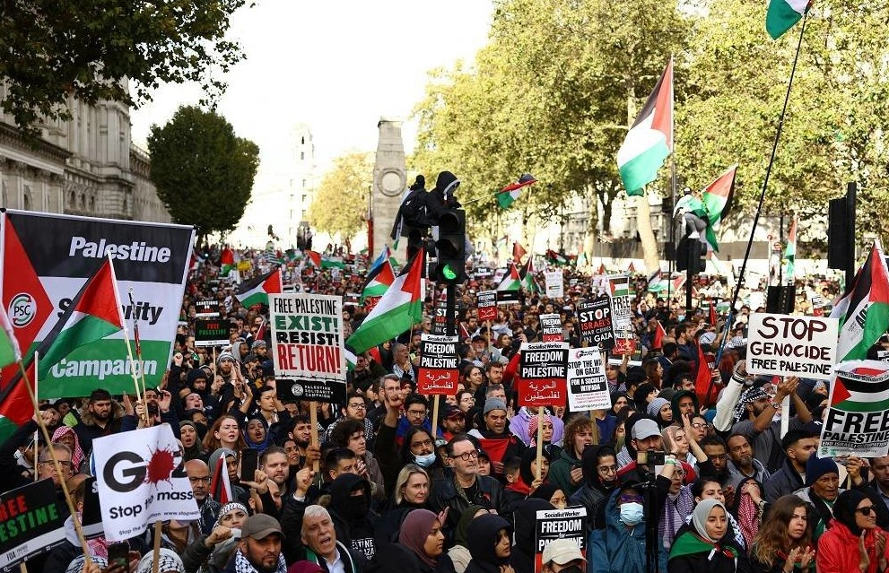 انگلیس،حماس،رژیم صهیونیستی،طوفان الاقصی،فلسطین،غزه،تظاهرات در لندن