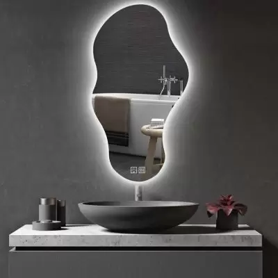 آینه چراغ دار دستشویی | آینه چراغ دار لمسی | آینه لمسی