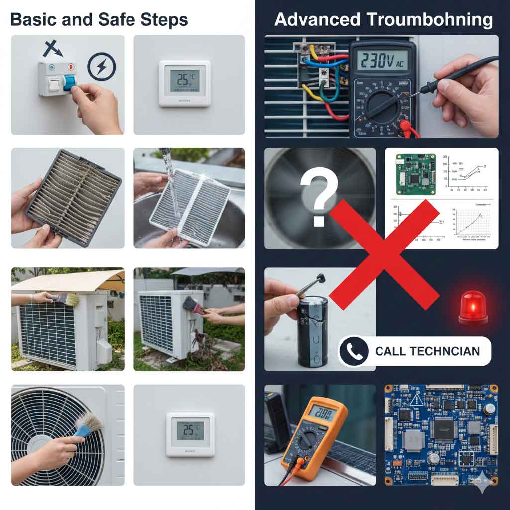 اتصالات | اجنرال | الکترونیکی عیبیابی و رفع ارور F0 کولر گازی اجنرال